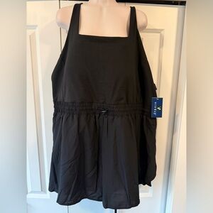 Vively black active athletic romper one piece outfit 3X NEW